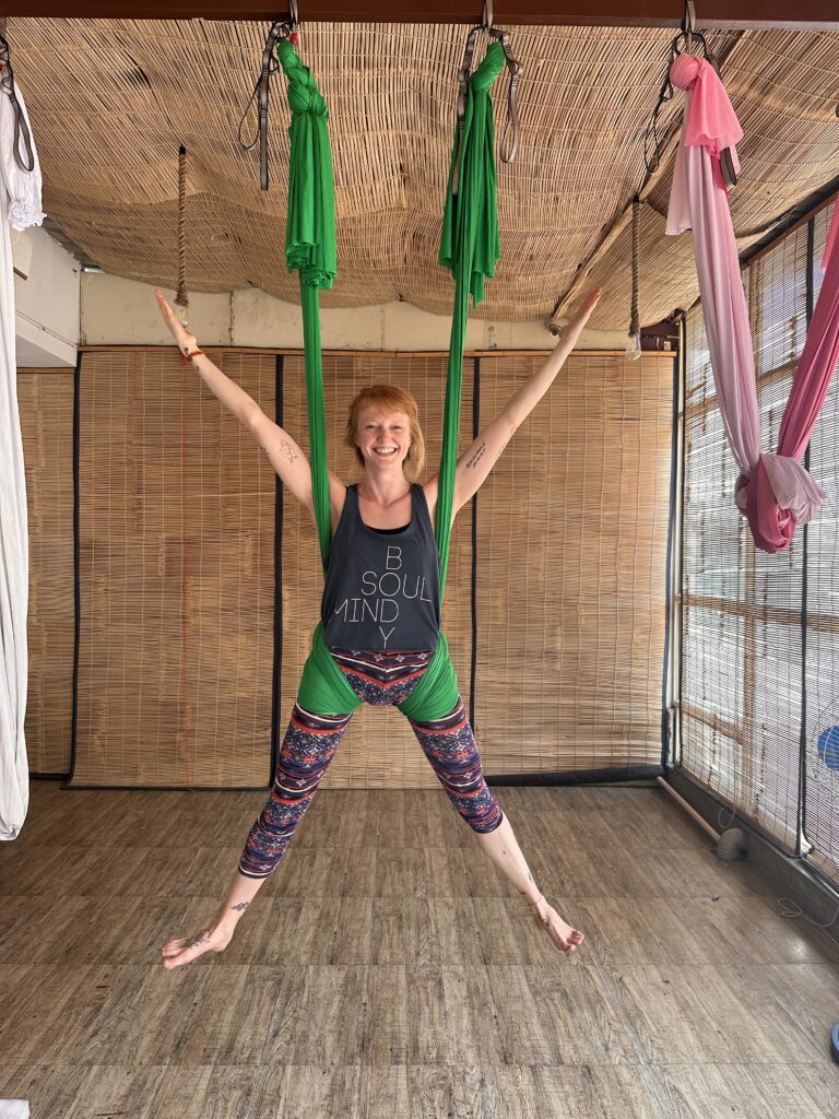 Yoga Teacher Training Rishikesh - Aerial Yoga STAR Pose