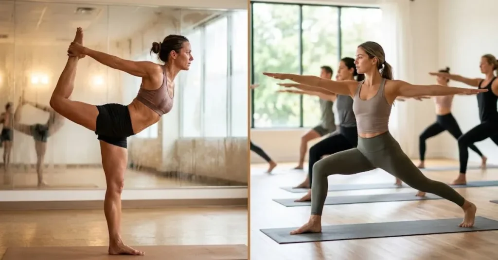 differences of bikram yoga vs vinyasa